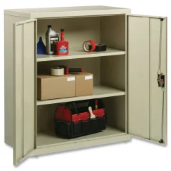 Alera 36 in. x 18 in. x 42 in. 3 Shelves Economy Assembled Storage Cabinets - Putty