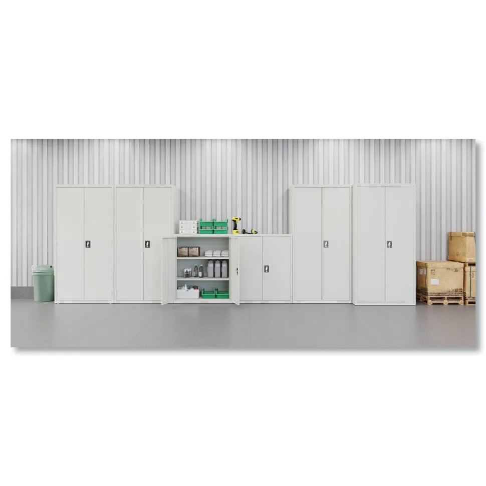 Alera 36 in. x 18 in. x 42 in. 3 Shelves Economy Assembled Storage Cabinets - Light Gray