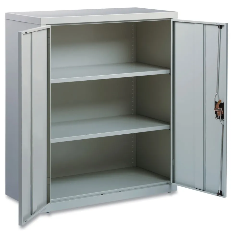 Alera 36 in. x 18 in. x 42 in. 3 Shelves Economy Assembled Storage Cabinets - Light Gray