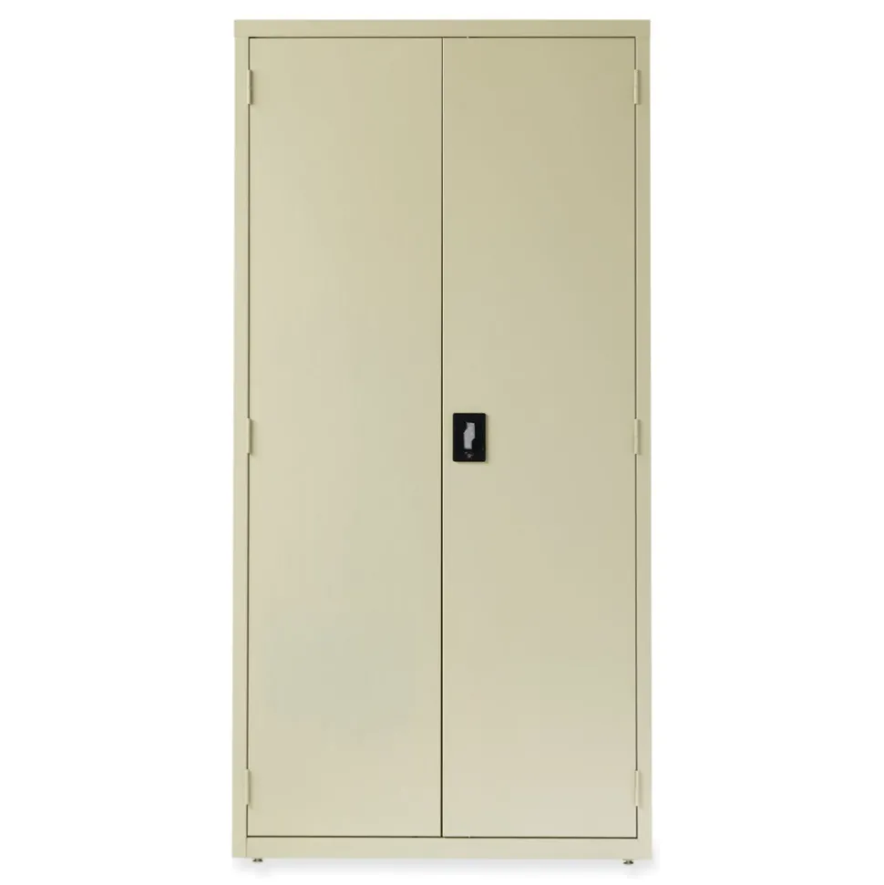 Alera 36 in. x 18 in. x 72 in. 5 Shelves Economy Assembled Storage Cabinets - Putty