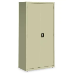 Alera 36 in. x 18 in. x 72 in. 5 Shelves Economy Assembled Storage Cabinets - Putty