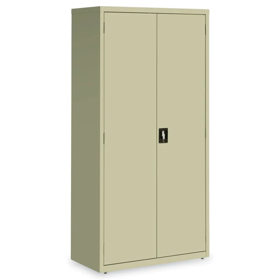 Alera 36 in. x 18 in. x 72 in. 5 Shelves Economy Assembled Storage Cabinets - Putty