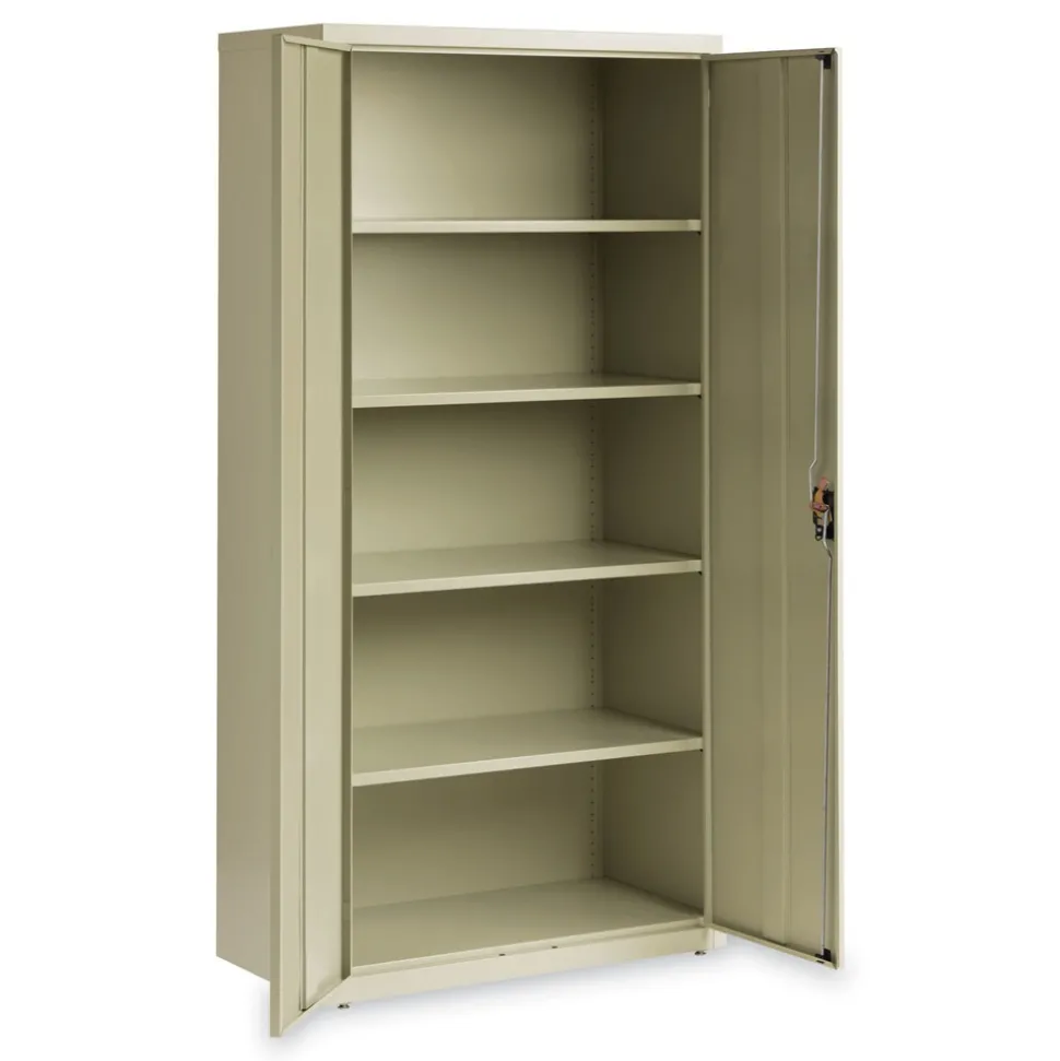 Alera 36 in. x 18 in. x 72 in. 5 Shelves Economy Assembled Storage Cabinets - Putty