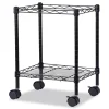 Alera 15.25 in. x 12.38 in. x 21 in. 1 Shelf 1 Bin Metal Compact File Cart for Side-to-Side Filing - Black