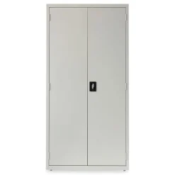 Alera 36 in. x 18 in. x 72 in. 5 Shelves Economy Assembled Storage Cabinets - Light Gray