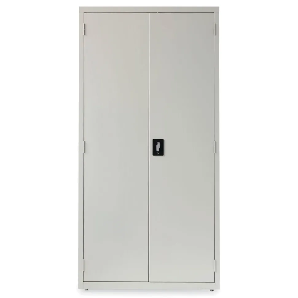 Alera 36 in. x 18 in. x 72 in. 5 Shelves Economy Assembled Storage Cabinets - Light Gray