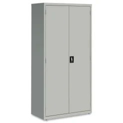 Alera 36 in. x 18 in. x 72 in. 5 Shelves Economy Assembled Storage Cabinets - Light Gray