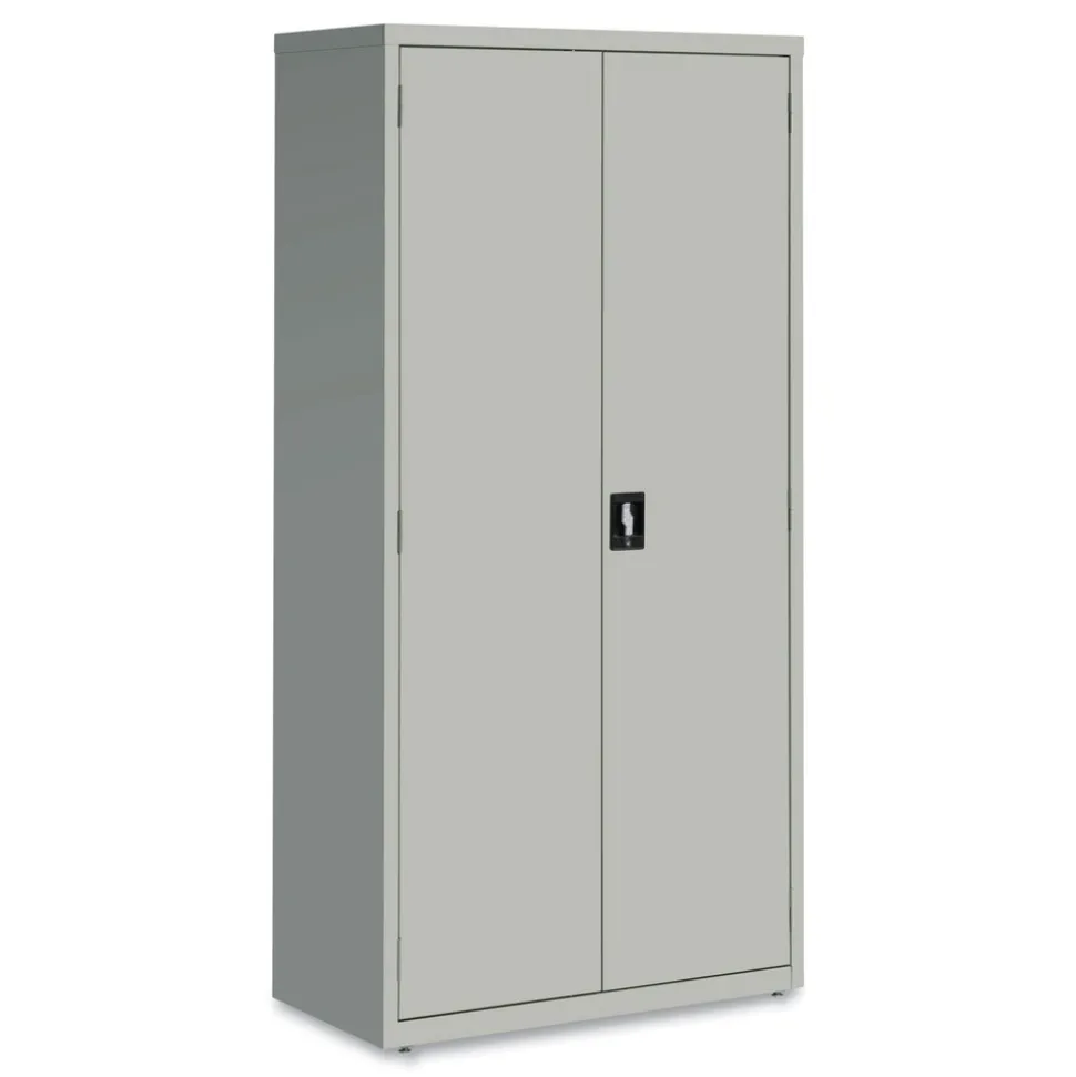 Alera 36 in. x 18 in. x 72 in. 5 Shelves Economy Assembled Storage Cabinets - Light Gray