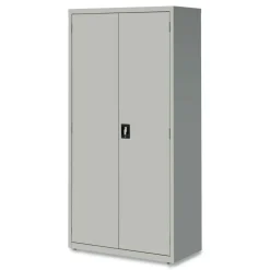 Alera 36 in. x 18 in. x 72 in. 5 Shelves Economy Assembled Storage Cabinets - Light Gray