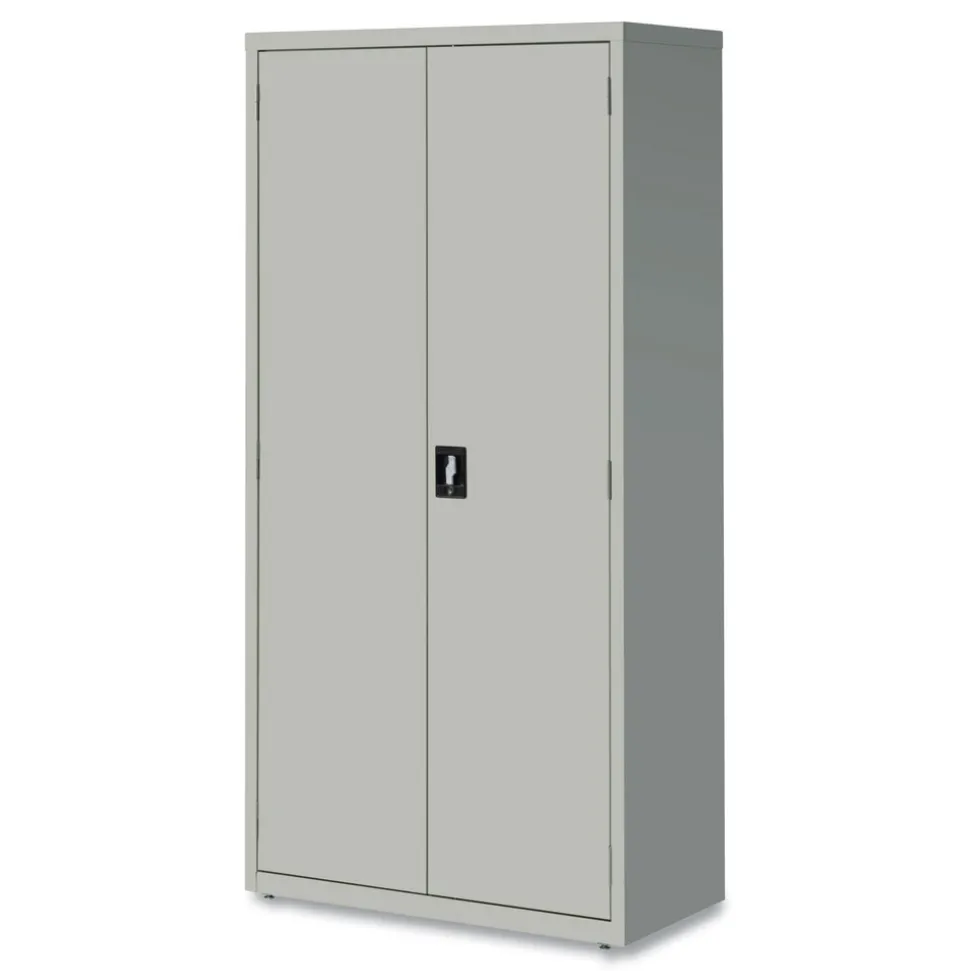 Alera 36 in. x 18 in. x 72 in. 5 Shelves Economy Assembled Storage Cabinets - Light Gray