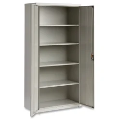 Alera 36 in. x 18 in. x 72 in. 5 Shelves Economy Assembled Storage Cabinets - Light Gray