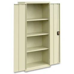 Alera 30 in. x 15 in .x 66 in. 4 Shelves Economy Assembled Storage Cabinets - Putty