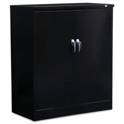 Alera 36 in. x 18 in. x 42 in. Assembled High Storage Cabinet with Adjustable Shelves - Black