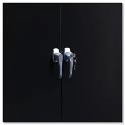 Alera 36 in. x 18 in. x 42 in. Assembled High Storage Cabinet with Adjustable Shelves - Black