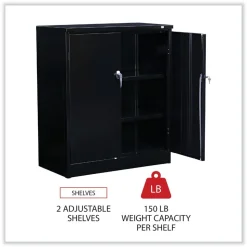 Alera 36 in. x 18 in. x 42 in. Assembled High Storage Cabinet with Adjustable Shelves - Black