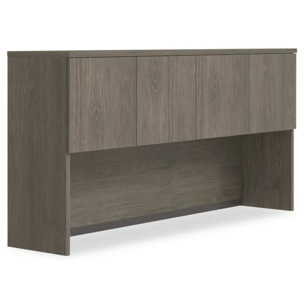 Alera 72 in. x 16 in. x 36 in. 4-Compartment Seville Hutch with Doors - Walnut