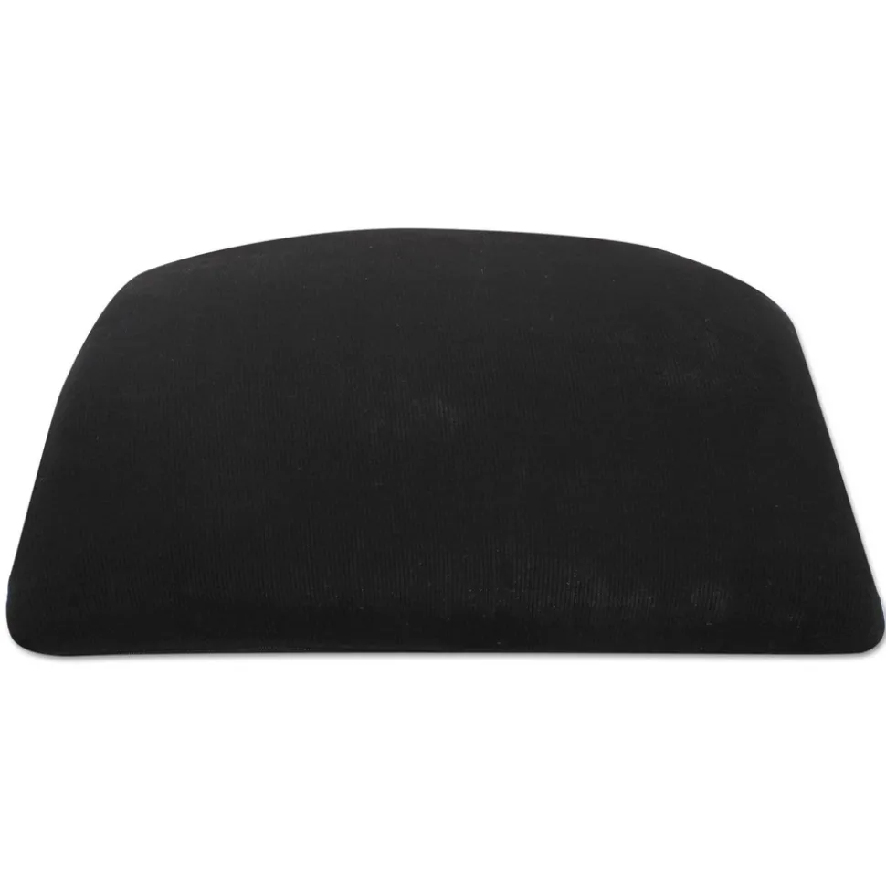 Alera 14.13 in. x 14.13 in. x 2.75 in. Cooling Gel Memory Foam Backrest with Adjustable Straps - Black