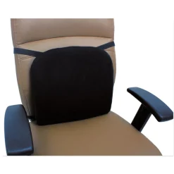 Alera 14.13 in. x 14.13 in. x 2.75 in. Cooling Gel Memory Foam Backrest with Adjustable Straps - Black