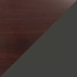 Alera 60 in. x 30 in. x 29.5 in. Double Pedestal Steel Desk - Mahogany/Charcoal/Charcoal Legs