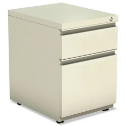 Alera 14.96 in. x 19.29 in. x 21.65 in. 2-Drawers: Box/File Legal/Letter Left or Right File Pedestal with Full-Length Pull - Putty