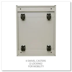 Alera 14.96 in. x 19.29 in. x 21.65 in. 2-Drawers: Box/File Legal/Letter Left or Right File Pedestal with Full-Length Pull - Putty