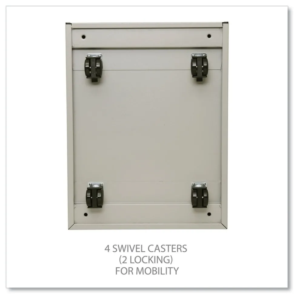 Alera 14.96 in. x 19.29 in. x 21.65 in. 2-Drawers: Box/File Legal/Letter Left or Right File Pedestal with Full-Length Pull - Putty