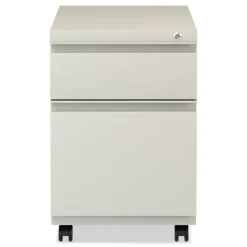 Alera 14.96 in. x 19.29 in. x 21.65 in. 2-Drawers: Box/File Legal/Letter Left or Right File Pedestal with Full-Length Pull - Putty