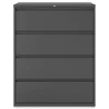 Alera 42 in. x 18.63 in. x 52.5 in. 4-Drawer Lateral File - Charcoal