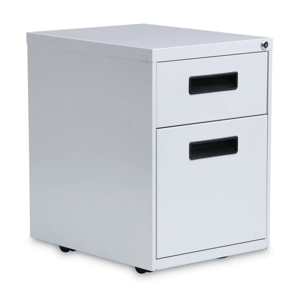 Alera 14.96 in. x 19.29 in. x 21.65 in. 2-Drawers: Box/File Legal/Letter Left or Right File Pedestal - Light Gray