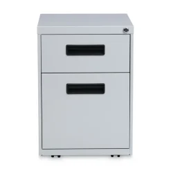 Alera 14.96 in. x 19.29 in. x 21.65 in. 2-Drawers: Box/File Legal/Letter Left or Right File Pedestal - Light Gray