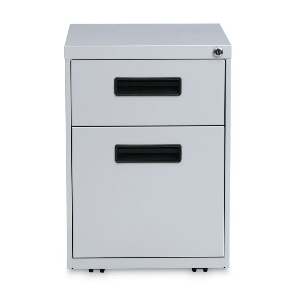 Alera 14.96 in. x 19.29 in. x 21.65 in. 2-Drawers: Box/File Legal/Letter Left or Right File Pedestal - Light Gray