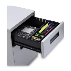 Alera 14.96 in. x 19.29 in. x 21.65 in. 2-Drawers: Box/File Legal/Letter Left or Right File Pedestal - Light Gray