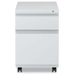 Alera 14.96 in. x 19.29 in. x 21.65 in. 2-Drawers: Box/File Legal/Letter Left or Right File Pedestal with Full-Length Pull - Light Gray