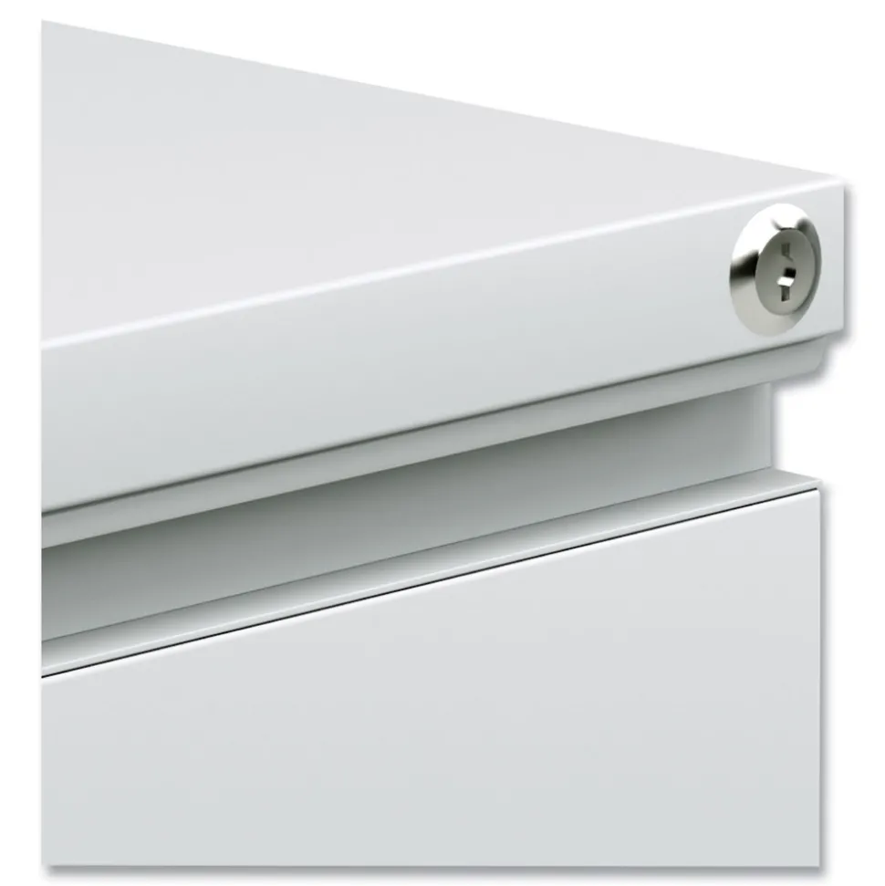 Alera 14.96 in. x 19.29 in. x 21.65 in. 2-Drawers: Box/File Legal/Letter Left or Right File Pedestal with Full-Length Pull - Light Gray