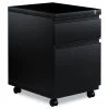 Alera 14.96 in. x 19.29 in. x 21.65 in. 2-Drawers: Box/File Legal/Letter Left or Right File Pedestal with Full-Length Pull - Black