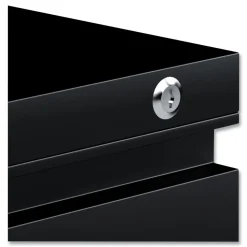 Alera 14.96 in. x 19.29 in. x 21.65 in. 2-Drawers: Box/File Legal/Letter Left or Right File Pedestal with Full-Length Pull - Black