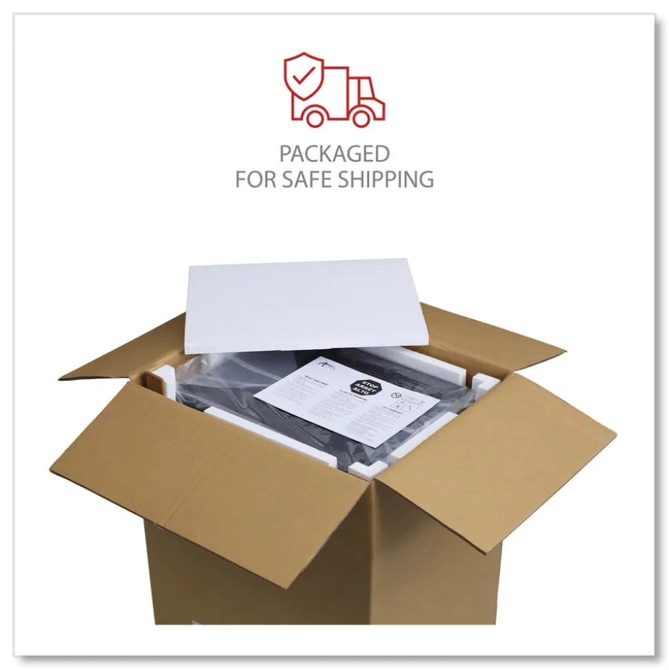 Alera 14.96 in. x 19.29 in. x 21.65 in. 2-Drawers: Box/File Legal/Letter Left or Right File Pedestal with Full-Length Pull - Black