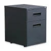 Alera 14.96 in. x 19.29 in. x 21.65 in. 2-Drawers: Box/File Legal/Letter Left or Right File Pedestal - Charcoal