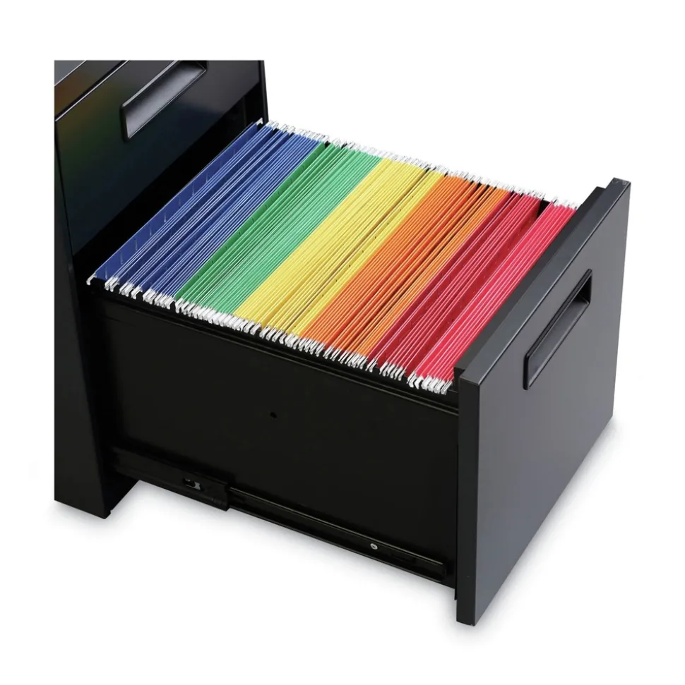 Alera 14.96 in. x 19.29 in. x 21.65 in. 2-Drawers: Box/File Legal/Letter Left or Right File Pedestal - Charcoal