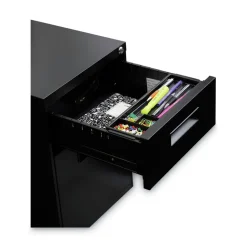 Alera 14.96 in. x 19.29 in. x 21.65 in. 2-Drawers: Box/File Legal/Letter Left or Right File Pedestal - Black