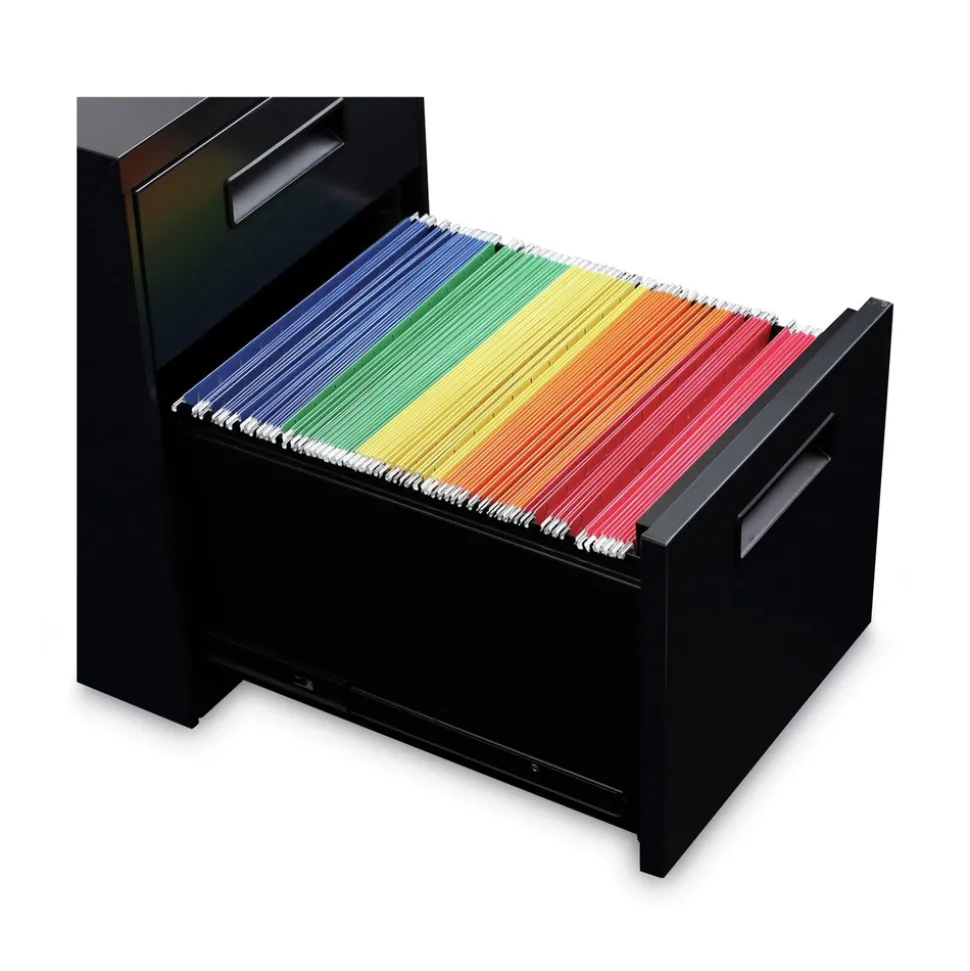 Alera 14.96 in. x 19.29 in. x 21.65 in. 2-Drawers: Box/File Legal/Letter Left or Right File Pedestal - Black