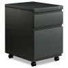 Alera 14.96 in. x 19.29 in. x 21.65 in. 2-Drawers: Box/File Legal/Letter Left or Right File Pedestal with Full-Length Pull - Charcoal