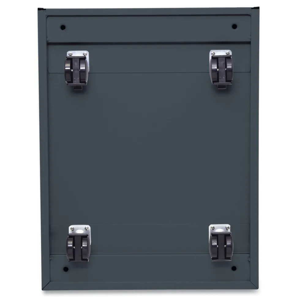 Alera 14.96 in. x 19.29 in. x 21.65 in. 2-Drawers: Box/File Legal/Letter Left or Right File Pedestal with Full-Length Pull - Charcoal