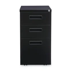 Alera 14.96 in. x 19.29 in. x 27.75 in. 3-Drawers: Box/Box/File Legal/Letter Left or Right File Pedestal - Black