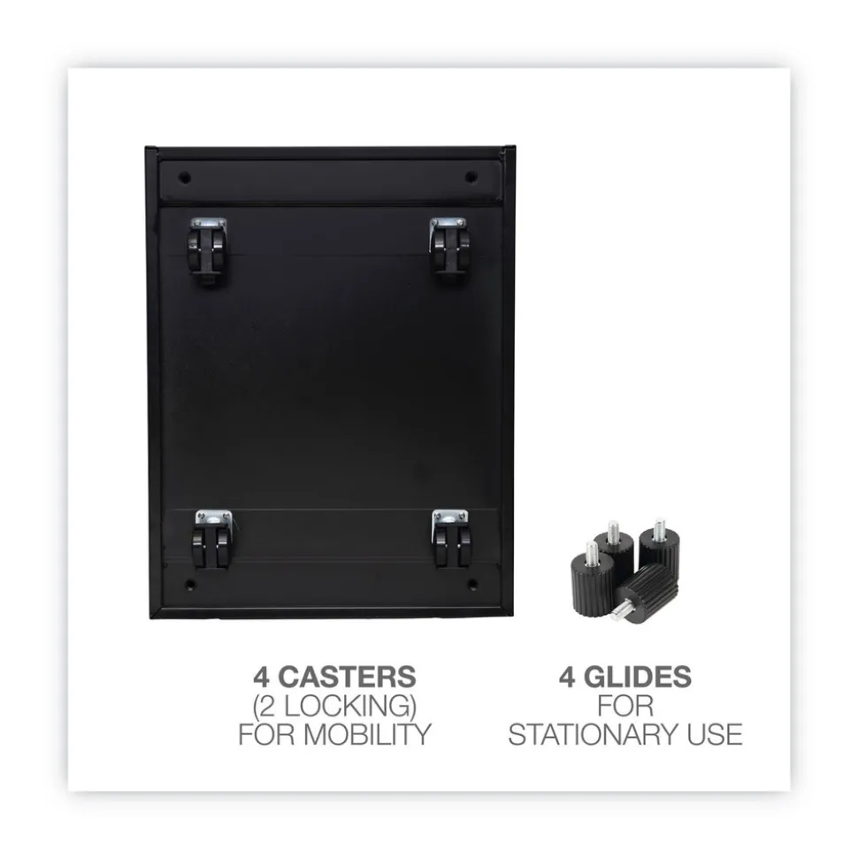 Alera 14.96 in. x 19.29 in. x 27.75 in. 3-Drawers: Box/Box/File Legal/Letter Left or Right File Pedestal - Black