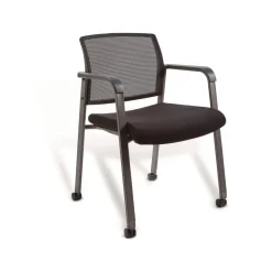 Alera 24.41 in. x 22.64 in. x 31.73 in. Elgar Fabric Guest Chair - Black Seat, Black Back, Black Base