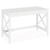 Alera 47.24 in. x 23.62 in. x 29.53 in. Farmhouse Writing Desk - White