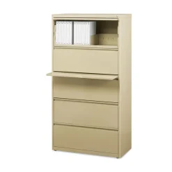 Alera 30 in. x 18.62 in. x 67.62 in. Five Legal/Letter/A4-Size File Drawers Lateral File Cabinet - Putty