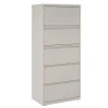 Alera 30 in. x 18.62 in. x 67.62 in. Five Legal/Letter/A4-Size File Drawers Lateral File Cabinet - Light Gray