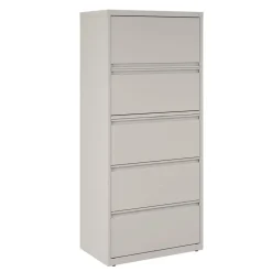 Alera 30 in. x 18.62 in. x 67.62 in. Five Legal/Letter/A4-Size File Drawers Lateral File Cabinet - Light Gray